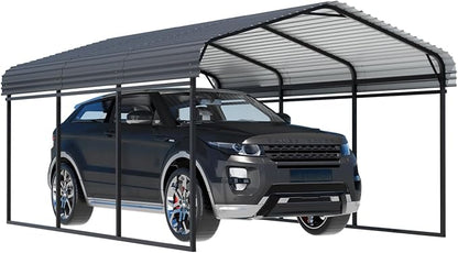 EBE 10 x 15 FT Outdoor Carport, Heavy Duty Metal Carports - Image 8