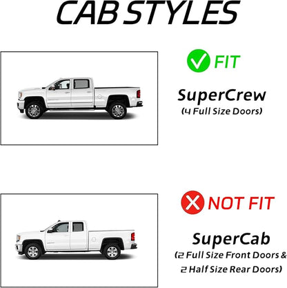 in Channel Rain Guards Fit for Truck 2009 2010 2011 2012 2013 2014 Ford F150 - Image 2
