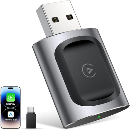AuroraLink Wireless Carplay & Android Auto Adapter 2-in-1 Stable & No Delay by Powerful2-in-1WirelessCarplayAdapterandAIBoxforYourChoice