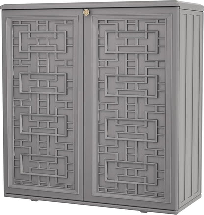 KINYING Outdoor Storage Cabinet Waterproof, Resin 60 Gallon Deck Box by KINYING