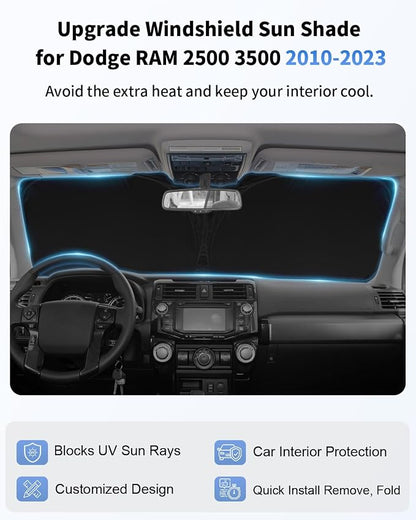 Sun Shade Sunshades for Dodge RAM 2500 3500 Truck Accessories Windshield Cover - Image 4