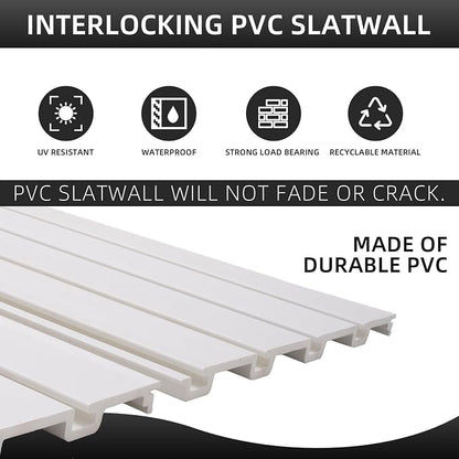 Slatwall Panels 4x8 ft Garage Wall Storage System, PVC Slat Wall Paneling - Image 5