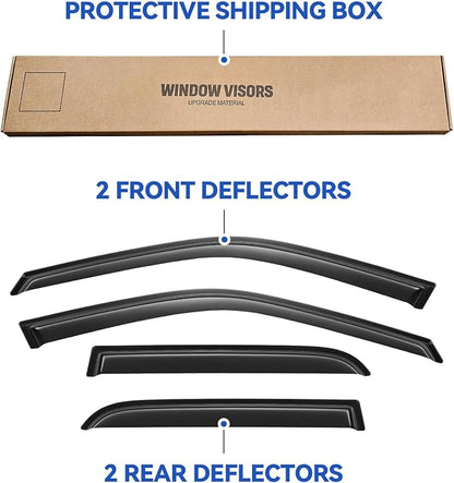 Window Visors Rain Guards for 2002 2003 2004 2005 2006 Honda CRV, Out-Channel - Image 5