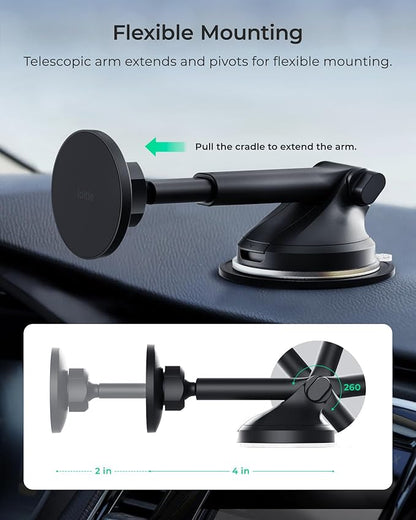 iOttie iTap 3 Magnetic Dash & Windshield Mount Car Phone Holder - Image 4