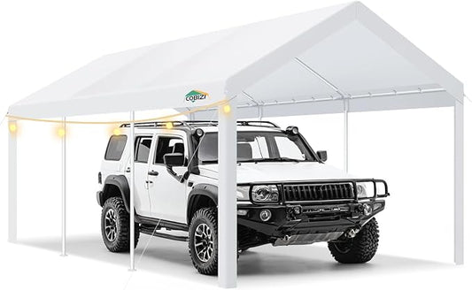 COBIZI Carports 10x20 Heavy Duty Car Tent Garage, Galvanized Frame Car Canopy by COBIZI