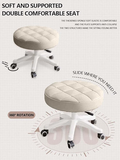 Small Chair Round Rolling Stool - Image 4