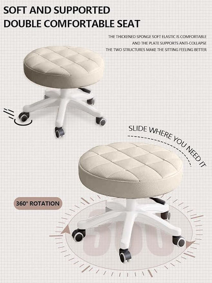 Small Chair Round Rolling Stool - Image 3