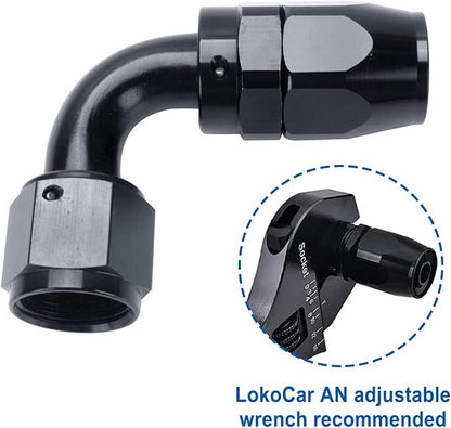LokoCar 6AN Hose End Fitting 90 Degree Swivel - Image 5