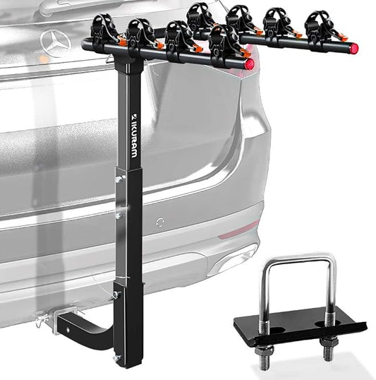 4 Bike Rack Bicycle Carrier Racks Hitch Mount Double Foldable Rack by IKURAMR