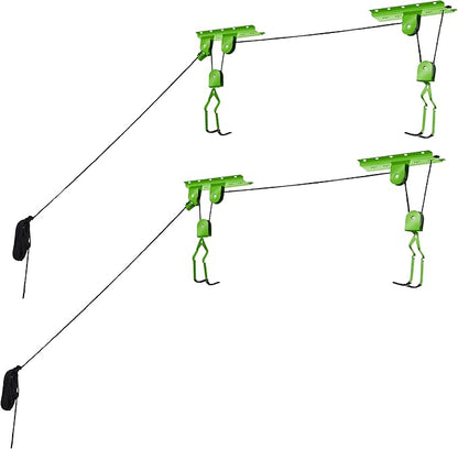 Bike Lane Products Bicycle Hoist 2-Pack Quality Garage Storage Bike Lift by RADSportz