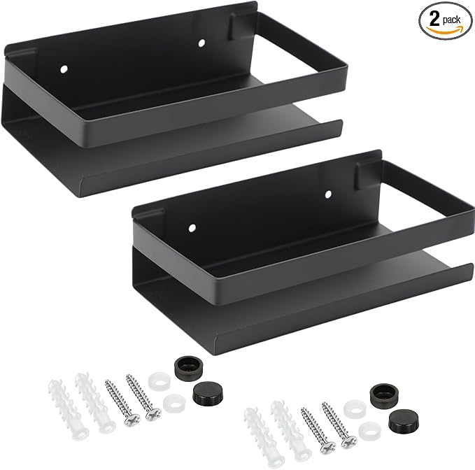 Lallisa 2 Pieces Stainless Steel Shelf Bathroom Shower Floating Shelves Wall by Lallisa