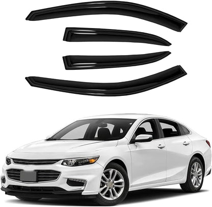 4pc Sun Rain Guards Window Visor Wind Deflector Compatible by GLDIFA