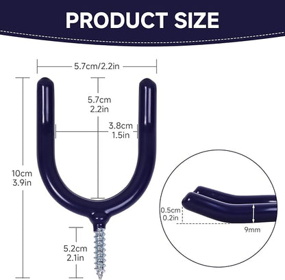 6 Pack Garage Storage System Steel U Hooks - Image 5