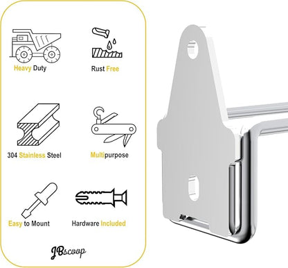 JBscoop Stainless Steel 304 Garage Hooks, Heavy Duty Organizer & Wall Mount - Image 5