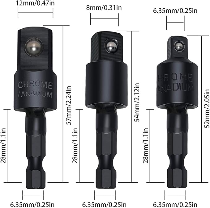 17Pcs Tools Flexible Drill Bit Extension, Include 3Pcs Rotatable Socket Adapter - Image 7
