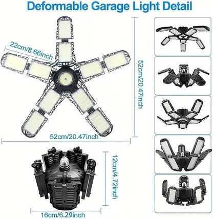 2 Packs LED Garage Light, Super Bright Screw in E26/E27 Ceiling Shop Work Lamp - Image 5