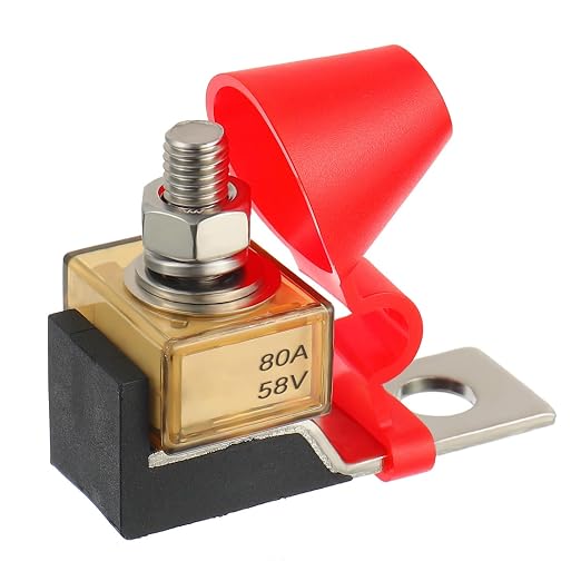 MRBF Terminal Fuse Block 80 AMP Marine Rated Battery Fuse 58V DC Max IP66 by SIGANDG