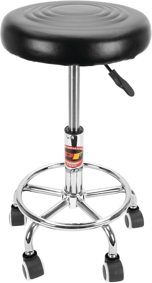 Performance Tool W85027 Adjustable Pneumatic Rolling Bar Stool, 250 Lbs Capacity by PerformanceTool