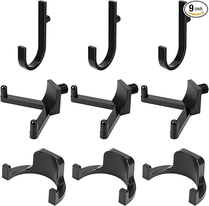 9 Pcs Storage Shed Tool Hooks Heavy Duty ABS Wall Mount Garage Hooks Set by Unknown