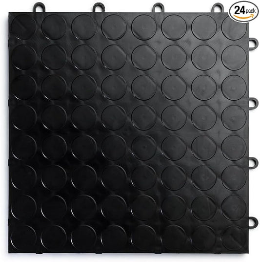 Big Floors RaceDeck CircleTrac, Interlocking Non-Slip Garage Flooring Tile by BigFloors
