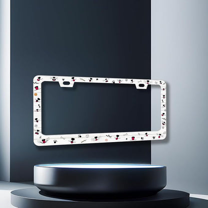 Cute Dog Cat Mouth License Plate Frame Colorful Animal License Plate Holder - Image 3