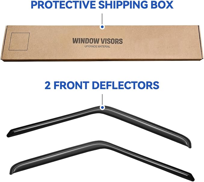 Window Visors Rain Guards for 1980-1996 Ford Bronco, Out-Channel Window Vent - Image 7