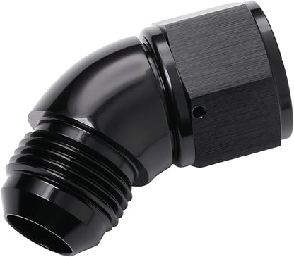 45 Degree 16AN Male to 16AN Female Swivel Full Flow Fitting Adapter Coupler - Image 3