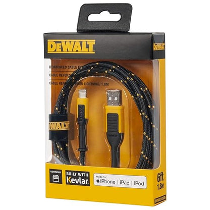 DEWALT Heavy Duty USB A to Lightning Cable Durable iPhone Charger, Lightning - Image 9
