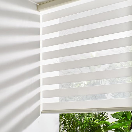 Persilux Cordless Zebra Blinds for Indoor Windows, Free-Stop Light Filtering by PersiluxHome