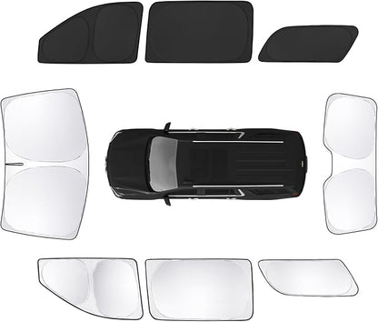 8pcs Car Window Shades for GMC Yukon XL&Chevy Suburban 2021-2026 Accessories by Unknown