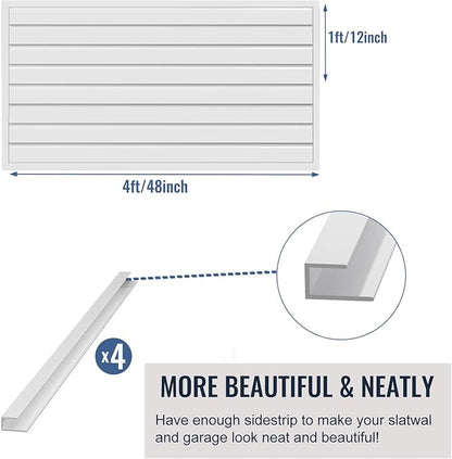 Slatwall Panel Garage Organizer PVC Slatwall Heavy Duty Wall Mounted Rack - Image 4