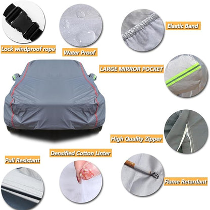 AUQDD 6-Layers PEVA New Material Truck Full Padded Car Cover Waterproof All - Image 4