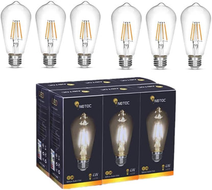 LED Edison Bulb 4W, Antique 40W Vintage Edison Bulb, E26 Light Bulb Non - Image 9