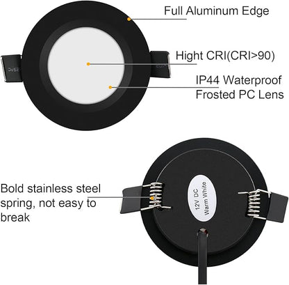 12 Volt LED Puck Light RV Boat Recessed Ceiling Light Super Slim LED Panel Light - Image 6