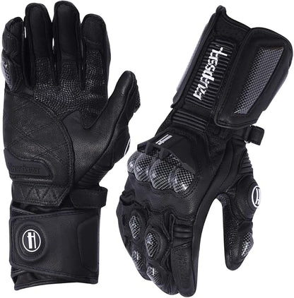 Harssidanzar Leather Motorcycle Gloves by Harssidanzar