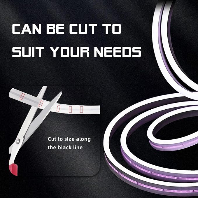 Car LED Strip Light For Trunk, 79Inch IP67 Silicone Waterproof Neon Light Strip - Image 4
