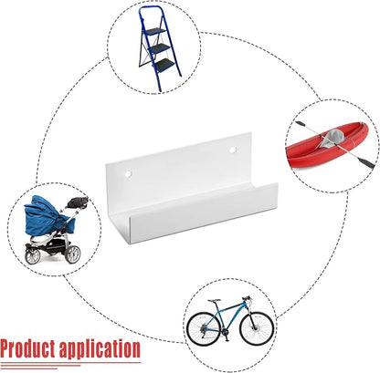 Blulu 4 Pieces Wall Mount Ladder Wall Wheelbarrow Hanger Steel Garage Storage - Image 3