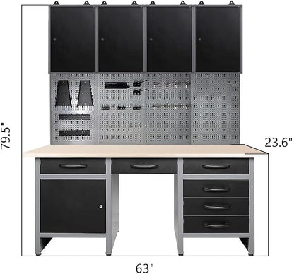 Steel Garage Workbench Organizer Set System - Image 2