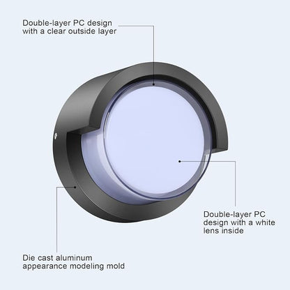 Porch Light Outdoor, 6000K Daylight Small Waterproof Anti Rust LED Wall Lights - Image 5