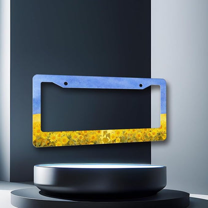 Sunflowers License Plate Frame Watercolor Yellow Floral License Plate Holder - Image 6