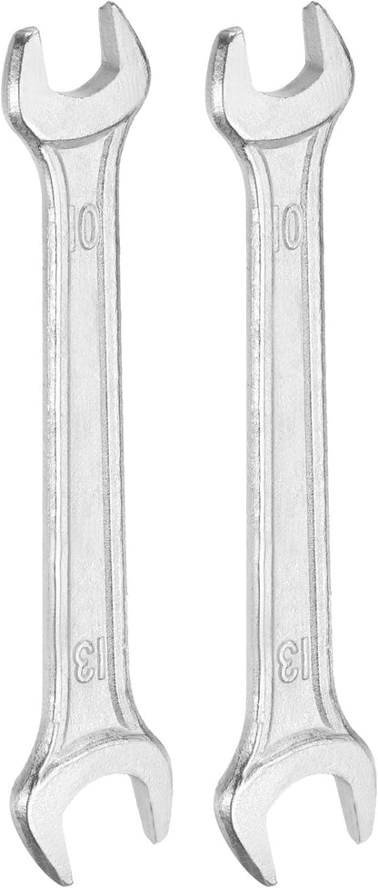 HARFINGTON 2pcs Double Open End Wrench 10mm x 12mm Metric 15 Degree Offset by HARFINGTON