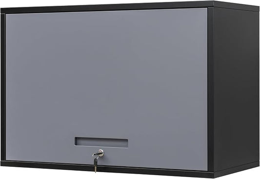 Yizosh Metal Wall Cabinet with Doors and Shelves, Wall Mounted Storage Cabinet by Yizosh