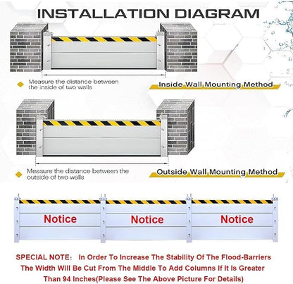 Flood Barriers for Home Exterior, Reusable Heavy Duty Aluminum Flood Water - Image 2
