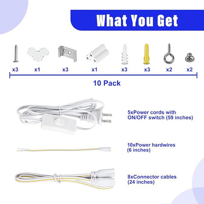 8FT LED Shop Light Fixture, 100W 15000LM 6500K, V Shape Linkable T8 Tube Lights - Image 6