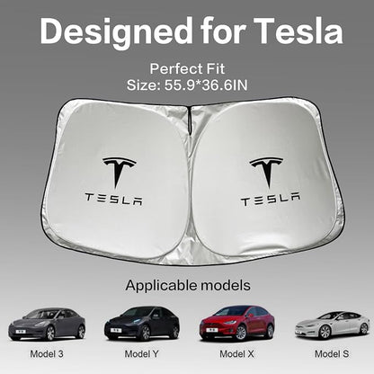 300T Sunshade for Tesla Model Y Model 3, Car Accessories 2025 for Tesla - Image 3