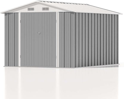 Patiowell 8x10 FT Outdoor Storage Shed, Large Garden Tool Metal Shed - Image 9