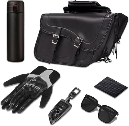 GARGOYLE BELLS Motorcycle Saddle Bags Synthetic Leather Motorcycle Luggage Bag - Image 5