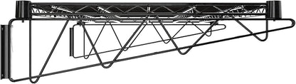 24" x 36" Black Epoxy Wire Wall Mount Shelf - Image 4