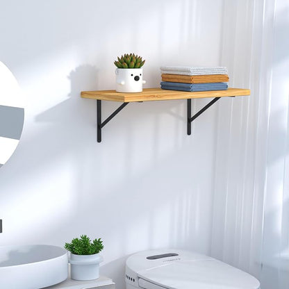 4 Pack L18 x H 12" Black Heavy Duty Shelf Brackets - Image 4