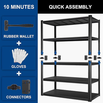 BILT HARD 5-Tier 48" W x 24" D x 72" H Garage Shelving, 3500 lbs Industrial - Image 8